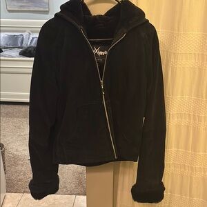 Black Women's 100% leather (suede) Jacket